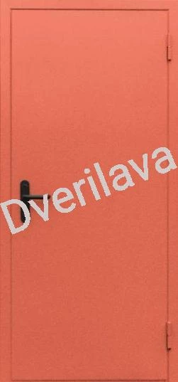 Купить Оранжевая глухая однопольная противопожарная дверь